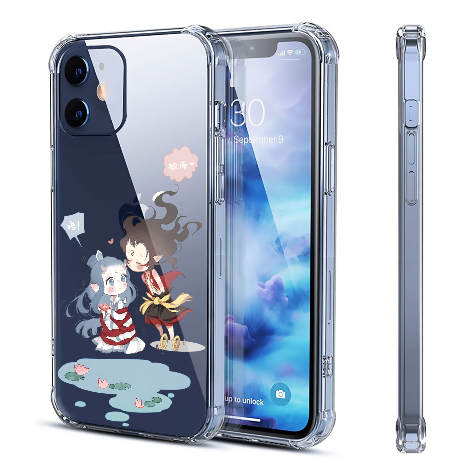 （画像用） Ne Zha 2 ナタ 魔童の大暴れ 【iPhone 12シリーズ対応】透明スマホケース（クリアソフトケース）